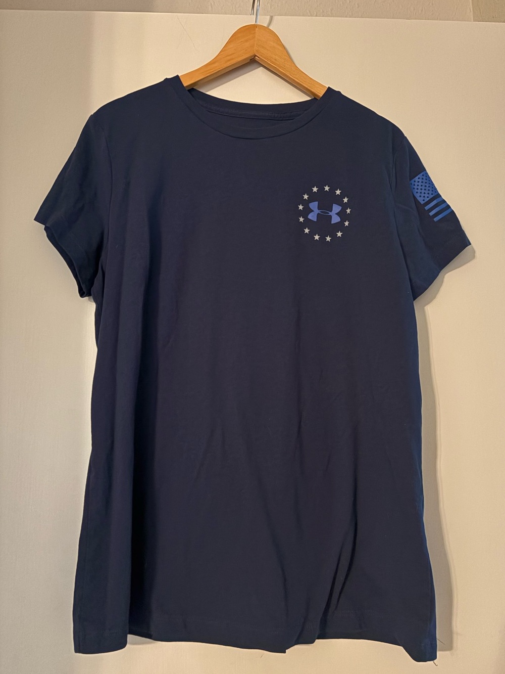 Under Armour Navy Short Sleeve Crew Neck Tee with Chest Logo